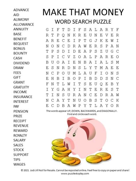 money word games|Make Money: Word Search .